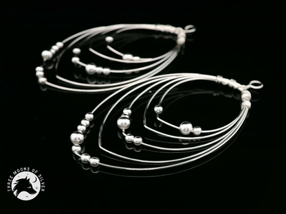 Elegant Silver Dangle Earrings 48mm