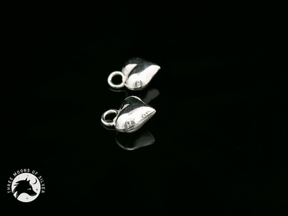 Elegant Silver Heart Charms 7mm