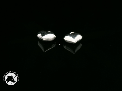 Elegant Silver Heart Charms 7mm