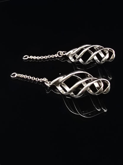 Elegant Chain Dangle with Spiral Ending 45mm