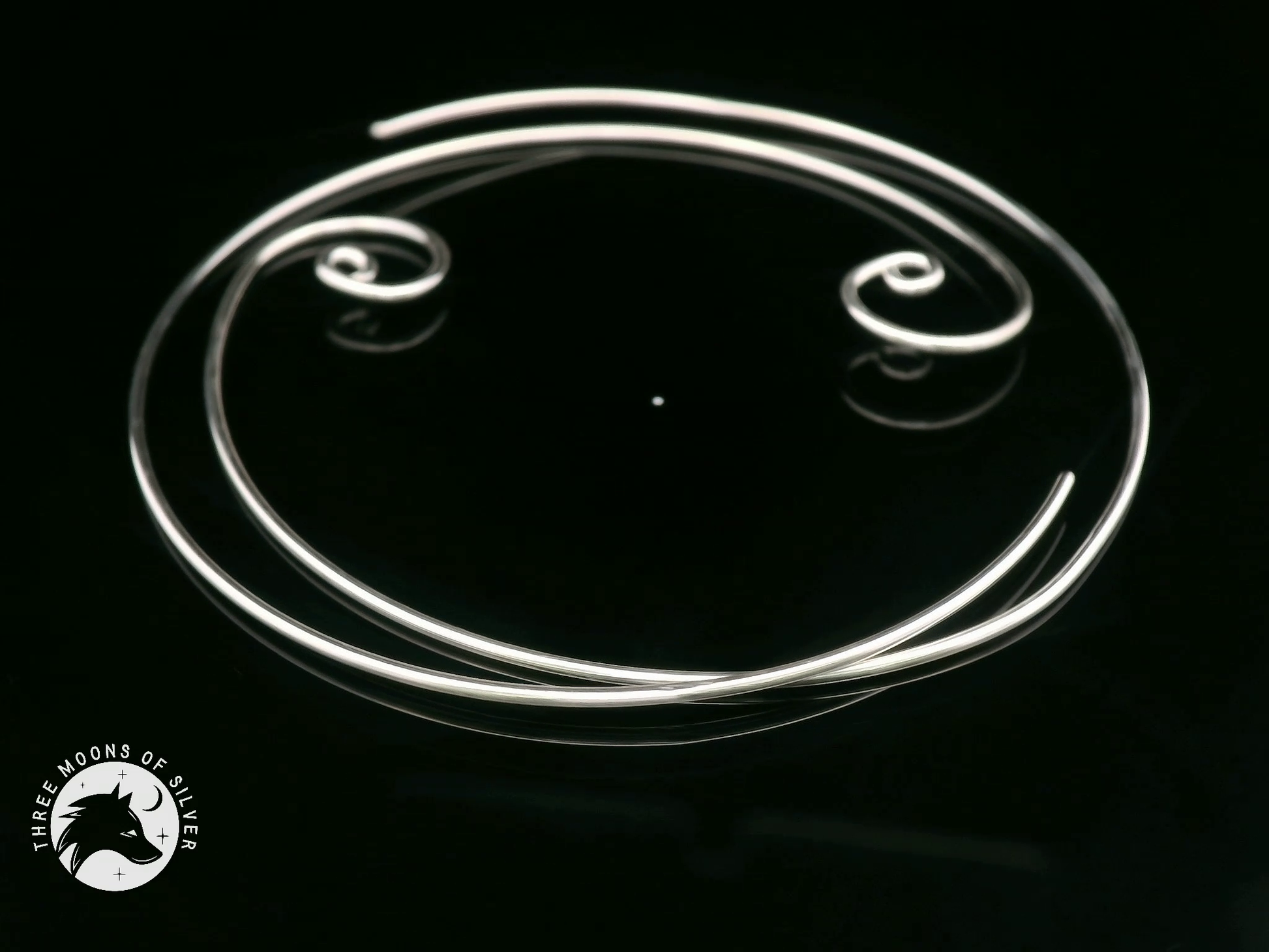 Hoop Earrings with Spiral