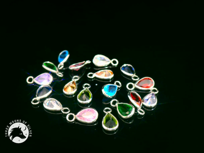 Colorful Crystal Teardrop Charms & Pendants