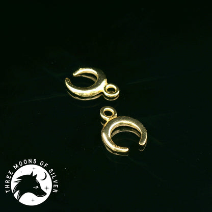 Elegant Golden Silver Moon Charms