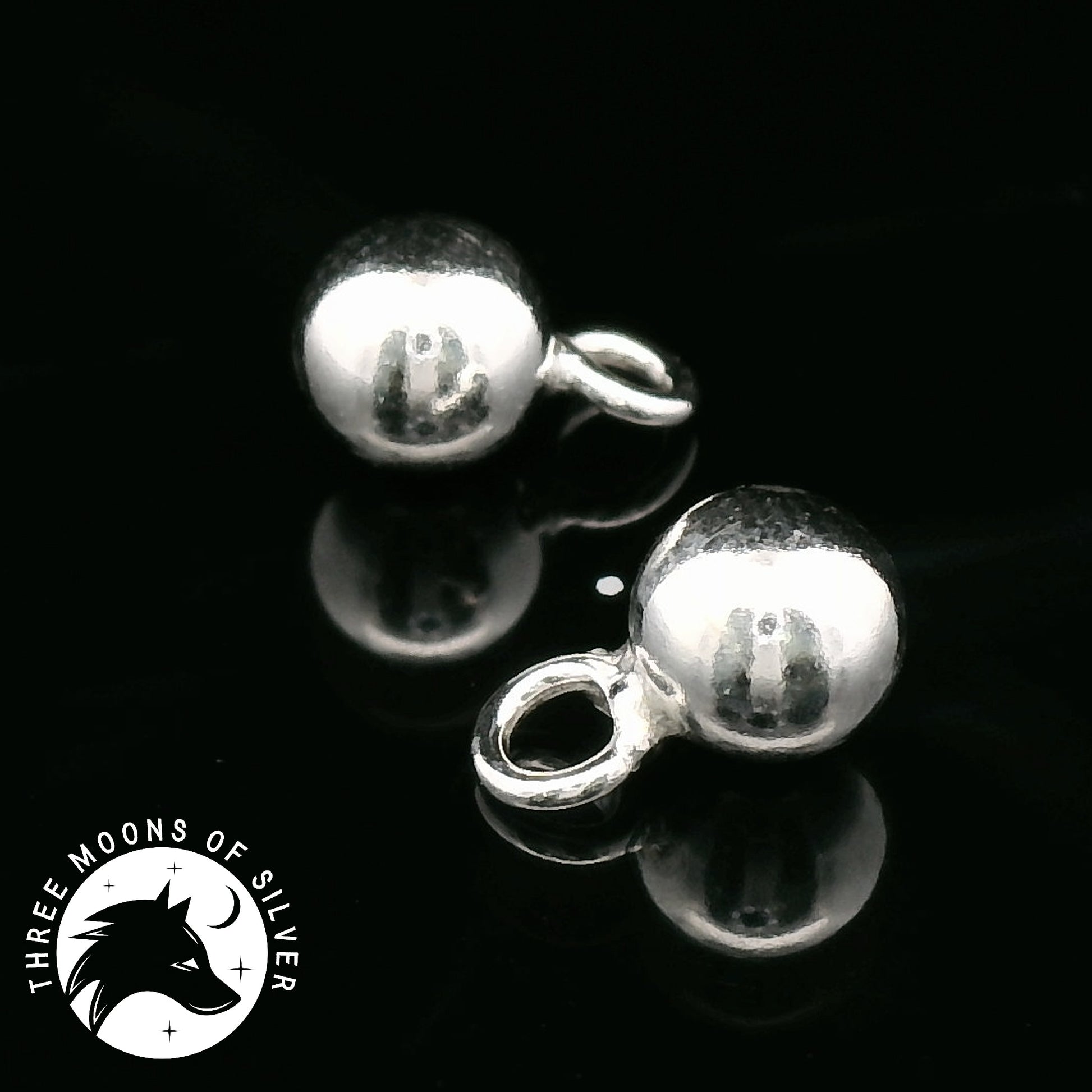  Elegant Silver Ball Charms