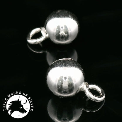 Elegant Silver Ball Charms