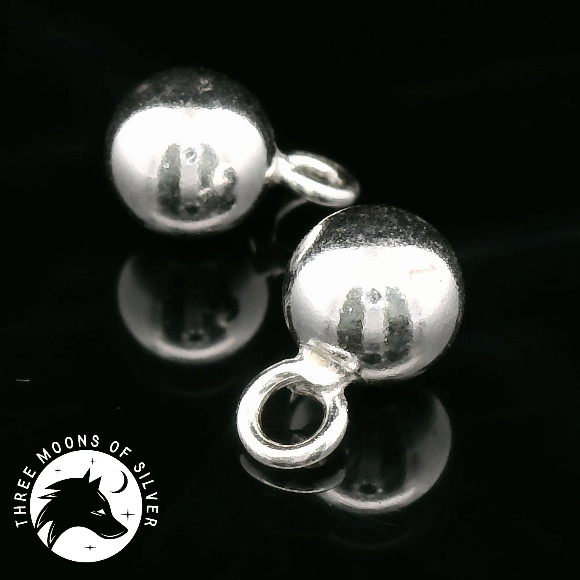 Elegant Silver Ball Charms