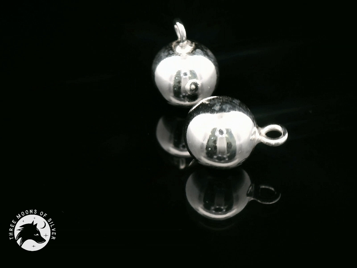 Elegant Silver Ball Charms