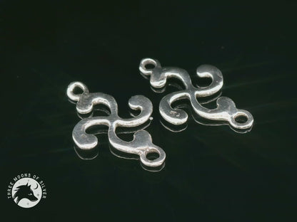 Elegant Silver Brooches Connector for Earrings and Necklace 19mm